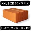 Export Quantity Size XXL LARGE (L=17 X W=12 X H=13) Inch-5 PLY BOX-Plain Packing Box Bundle of 10 & 20 Box -Shipping Boxes ,Packing Material. 