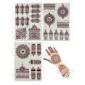 Henna stickers , Temporary Arabic design Henna Tattoo for both hands, Henna Tattoo. 