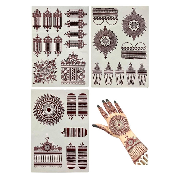 Henna%20stickers%20,%20Temporary%20Arabic%20design%20Henna%20Tattoo%20for%20both%20hands,%20Henna%20Tattoo%20-%20Image%202