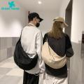 Green Home Men Crescent Bag Solid Color Firm Stitching Men Messenger Bag. 