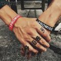 【Top mobile】Bracelet PROMISE Basketball Sport Energy Wristband Bracelets For Men Fashion Rubber Elastic Wristband. 
