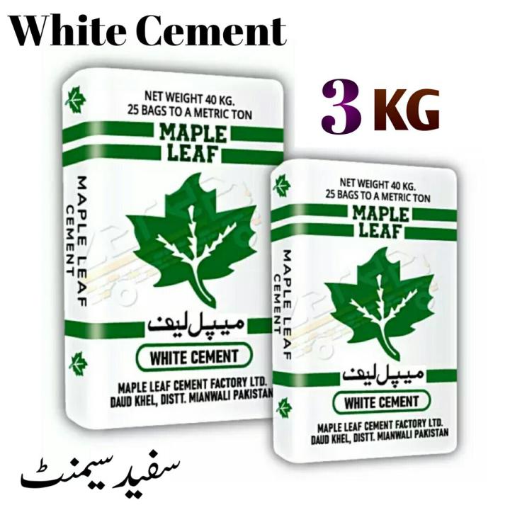 3 KG Maple Leaf High Quality White Cement