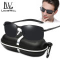 【shengxiong6525】LouisWill Men Polarized Sunglasses UV400 Eyewear AL-MG Frame Sun Glasses for Drivers, Box. 