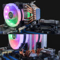 EVESKY CPU COOLING FAN 3 FANS 3/4 PIN 6 HEAT PIPES RGB SILENT COMPUTER CASE COOLER CPU HEATSINK FOR INTEL AMD CPU. 