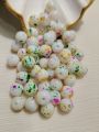 100pcs Multicolor Marbled Round 8mm Craft Beads – Round Stones for Jewelry, Sewing & DIY Decoration. 