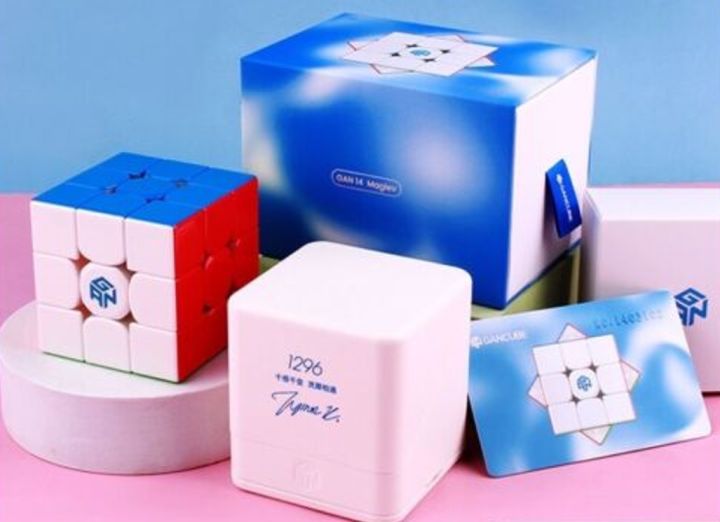 All New Gan 14 Mevlev, UV Coated Ultimate GAN 14 M 2023 Flagship 3x3 Magnetic Speed Cube, 56mm Magic Cube Puzzle (GAN14 MagLev UV Speed Cube, Glossy Surface & Primary Internal)