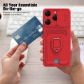 Relaxtoo For Tecno Spark 20 and Tecno Spark 20C Push Window Card Slot Case TPU Multifunctional Shell For Spark20 Spark20C Sliding Camera Protection Back Cover 360° Drop Protection. 