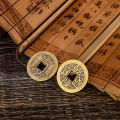 5PCS Chinese Fortune Coins Feng Shui I-Ching Coins Chinese Good Luck Coins Dragon Coins Ancient Chinese Dynasty Coin Hole Hanging Decor JINGHONG. 