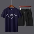 New Arrivals Will_Class_Printed Tracksuit Cotton Fabric T-Shirt & Shorts for Summer Elegant Suits gym_Track Suit For Men Printed tshirts+short Casual Wear. 
