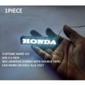 GLOWING LED NAME PLATE CUSTOM MADE SELF ADHESIVE LED DC12 VOLT FOR CAR MOTORCYCLE UNIVERSAL FOR BONNET BUMPERER DECAL PVC. 