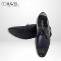 Travel Collection - Synthetic Leather Shoes - Best Quality Formal Shoes for Men - Black Color. 