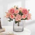 1/3 Bunches 30cm Artificial Hydrangea Roses DIY Indoor Home Decoration Real Touch Decorative Flowers. 