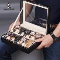 10 Grids Watch Box PU Leather Watch Display Storage Box for Smart Watches Quartz Watches Display Case Best Gift DreamEmporium. 