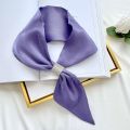 Thin Winter Neck Guard Wraps Imitation silk For Girl Solid Color Silk Scarf Satin False Collar Scarves Neckerchief. 