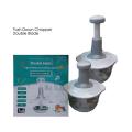 Chopper Double Blade Hand Push Chopper, Meat mincer,Fruits and Vegetable grinder Pai Pai Le Cooking. 