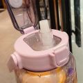 2L Sports Bottle with Straw Portable Summer Outdoor Fitness Hiking Bicycle Drinking Bottle Black. 
