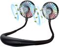 USB Rechargeable Wearable Portable  Neckband Double Fan Personal Neck Fans Accessories. 