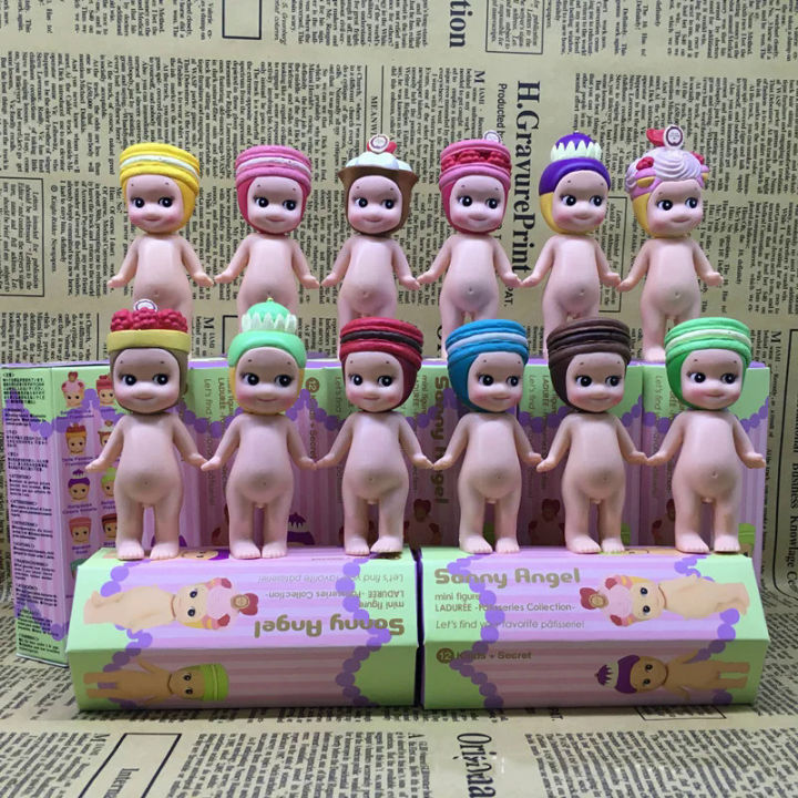 8 CM Kawaii Macarons Dessert Sonny Angel Action Figure Dolls Original Ornaments Toys Limited Edition Gift Kids 1 PCS Randomly Dislikelike