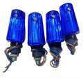 pack of 4 mini fancy indicator for 70cc bikes /cg 125 / blue color. 