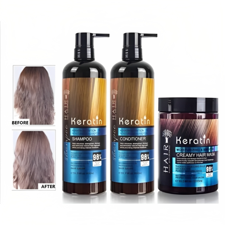 Keratin Hair Product Keratin Shampoo Conditioner Keratin Treatment Hair Mask 900ml Daraz.pk