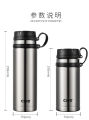 Cille Imported Stainless Steel Water Bottle 770ML/520ML Sports Vacuum Flask  Hot and Cold Thermos for School, Travel- Multicolor Thermal Flask. 