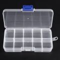 box with compartments-1 x 10 Compartment Plastic Storage Box-Transparent. 
