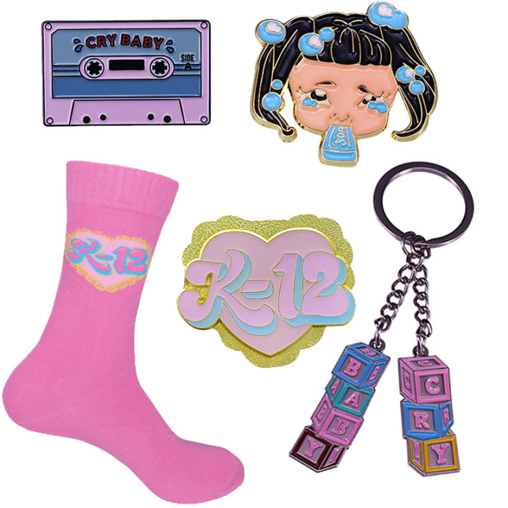 Melanie Martinez Enamel Pin brooch keyring Socks Soap cry baby Building Blocks K-12 Cute cartoon commodity collection