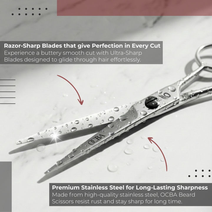 OCBA%20Professional%20Beard%20Scissor%20Barber%20Hairdressing%20Scissors%204.5%20inch%20Stainless%20Steel%20Facial%20Hair%20Cutting%20&%20Mustache%20Beard%20Scissor%20With%20Comb%20-%20Image%206