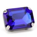 10pcs Rectangle Sew on Rhinestone, DIY Artificial Colorful Crystal Claw Rhinestone Glitter Stones Clothes Dress Craft Garments Accessories. 