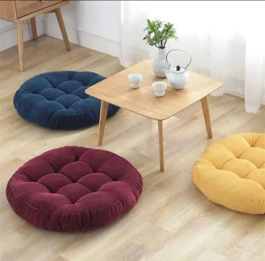 2Pcs%20Velvet%20Tufted%20%20Velvet%20Floor%20Cushion%20I%20Filled%20Ball%20Fiber%20Round%20Floor%20Cushion%20Dark%20Grey%20-%20Image%202