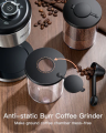 Sboly Conical Burr Coffee Grinder Stainless Steel Adjustable Burr Mill 9702A Electric Coffee Grinder 35 Grind Settings for 2-12 Cups Adjustable Burr Mill Coffee Bean Grinder for Espresso Drip Coffee Pour Over French Press Coffee. 
