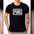 Black PUBG Printed Short Sleeves Summer Tshirts For Men. 