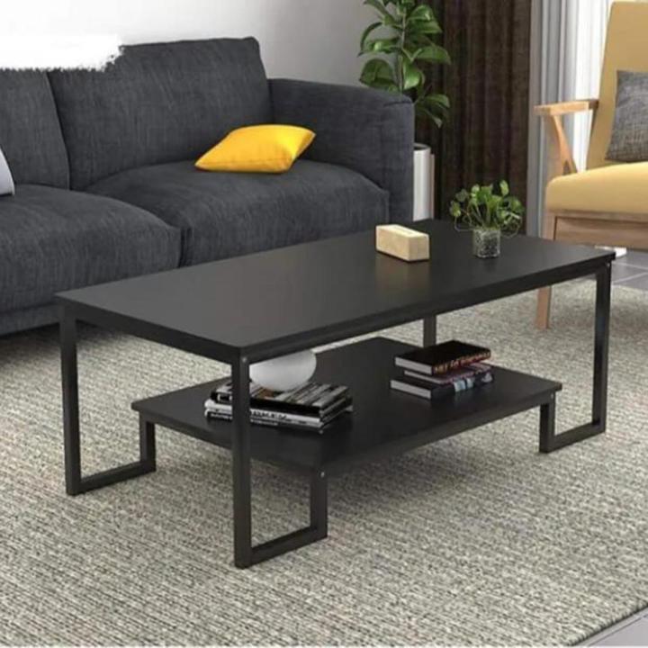 Coffee Table, Living Room Table, Charter black and white finish New