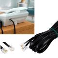 Phone Cable With RJ11 Connector Landline Telephone Set Cable/Line Cord RJ-11 Landline Telephone Cable Rj11 Plug Telephone Inline Coupler Rj11 Splitter And Cable Clips Telephone Extension Cable DSL Cable 5Meter. 