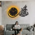 Decor Club Wooden 3D Wall Clock, DIY Quartz Hanging Watch for Home and Office Decor. 