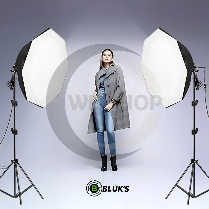 WK.SHOP BLUK'S ๐ธ 50x70cm Softbox + 70cm Octagon Umbrella Softbox ๐ก ...