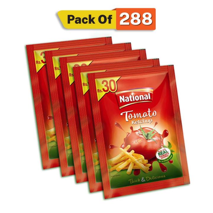 National Tomato Ketchup Sachet 30g - Pack of 288