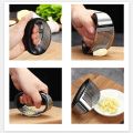 1PC - Stainless Steel Garlic Press Manual Garlic Grinder Grater Ginger Press Kitchen Garlic Chopper Crusher. 