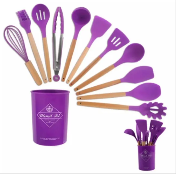 Wooden%20Handle%20Non-stick%20silicon%20spoon%20Set/%2012%20pieces%20-%20Image%205