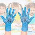 Kids Disposable Nitrile Gloves Children Latex Powder Free for Household Cleaning Crafting Painting Gardening Cooking Gloves. 