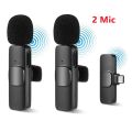 True Wireless Microphone With Noise Cancellation Reduction 20 Meter Long Range Portable Audio Video Recording For Type C Lightning_Port Live Game Video Shooting_Streaming Vlogging_Youtube Video For Mobile Phone Camera_iPhone  K9. 