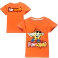 New Boys Kawaii Fun Squad Gaming Cotton Printing T-shirts Cartoon Short-sleeved Girls T-shirt Summer Casual All-match Tops. 