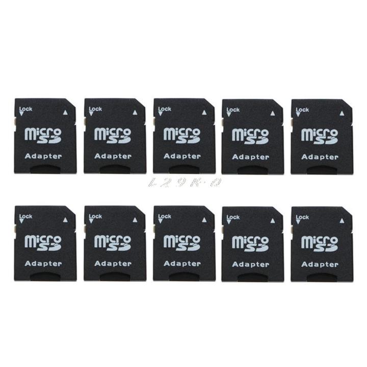 【All Of Me】10Pcs Micro SD TransFlash TF Memory Card Adapter Converter Black