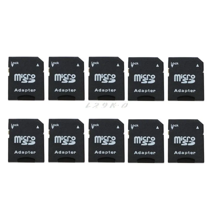 【All Of Me】10Pcs Micro SD TransFlash TF Memory Card Adapter Converter Black