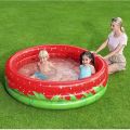 BESTWAY 51145 Sweet Strawberry Pool 66" x 15" - Inflatable 3-Ring Play Pool, Kids,103 Gallon, Ages 2+. 