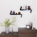 Elegant Design L Shape Wall Hanging Floating Shelves Set Of 2 Storage Shelf Wooden Shelves For Wall Home Decor Wall Mounted Rack MDF Wood Unique Floating Shelf, Kitchen Shelf, Wall Mounted Shelf High Quality Wall Mounted Wooden Shelves. 