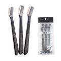 3pcs/set Eyebrow Trimmer Facial Hair Remover Women Eyebrow Razor Safety Shaper With Cap Black Cosmetics. 