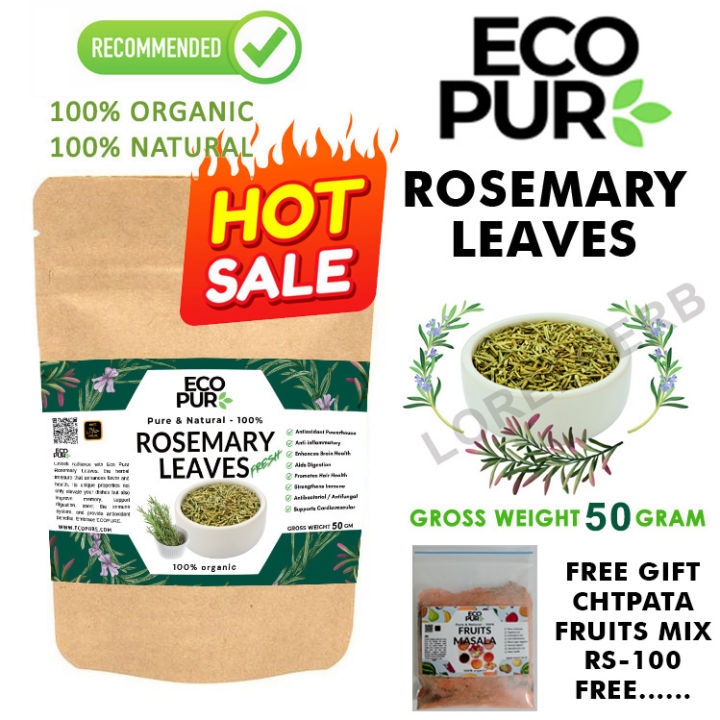 Rosemary Leaves ECOPURE ORGANICS Dry Fresh Premium Quality 100% Natural Herbal