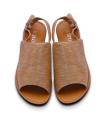 Brown Flat Sandals for Women. 