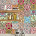 Pack Of 12 - Traditional Talavera Tiles Stickers For Bathroom & Kitchen. 